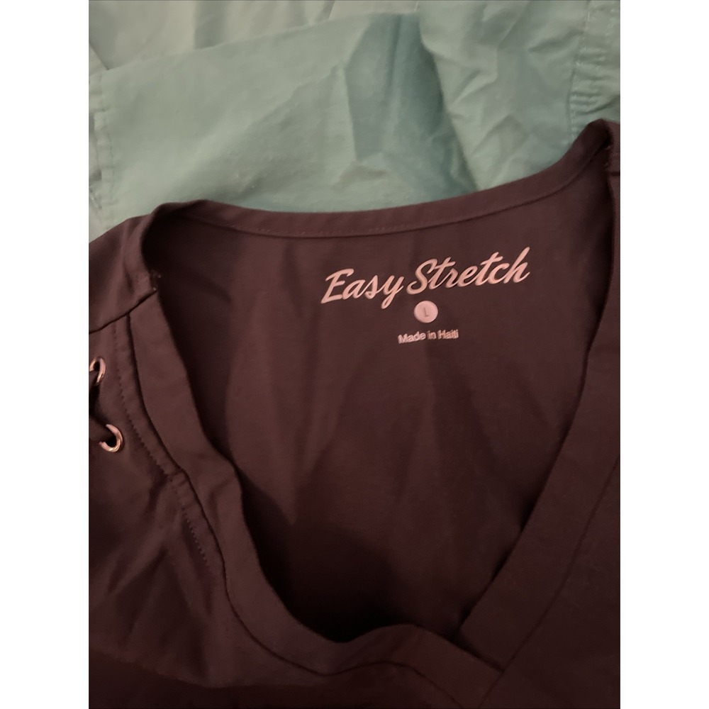 Set Of Size Large Women's Scrubs Blue, Teal, And Black; 6 Bottoms and 7 Tops - Picture 5 of 8